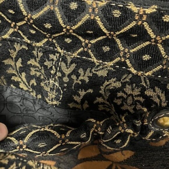 Fossil Floral/Geometric Fabric Shoulder Bag Adjustable Strap 11.5"x10.5" - Picture 9 of 16